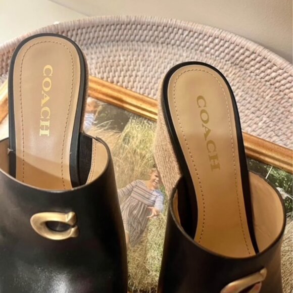 Coach Espadrille Wedge Mules, Size 8 - Picture 2 of 9